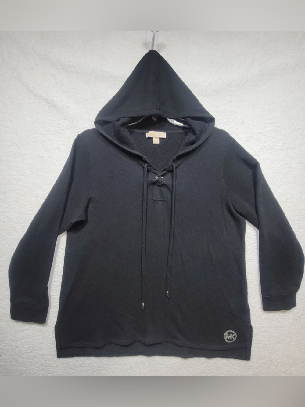 MICHAEL Michael Kors Lace-Up Hoodie – Black with Silver Logo 🖤